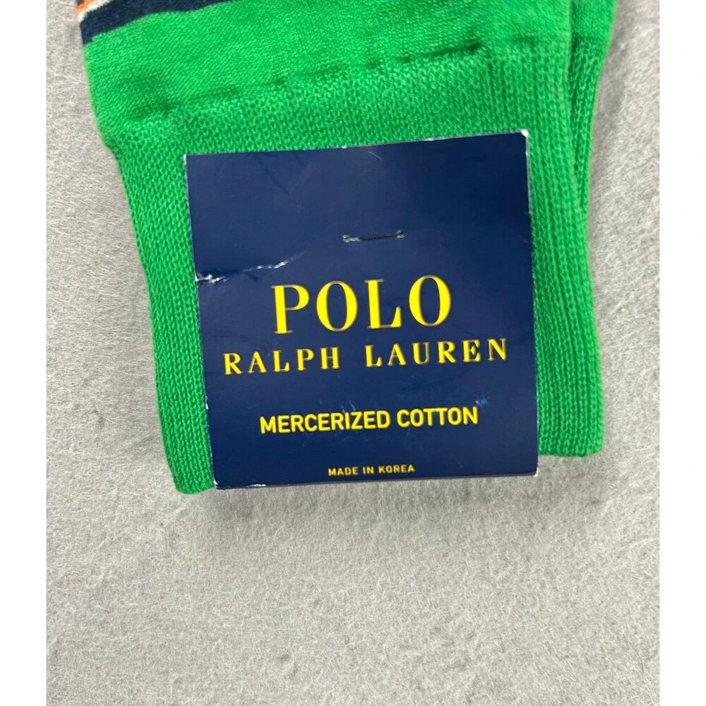 Polo Ralph Lauren Mercerized Cotton Striped Crew Socks